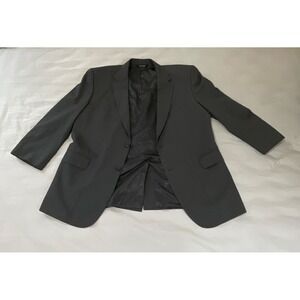 Jos. A. Bank Gray Wool Suit Jacket 46R Single-Breasted Two-Button Notch Lapel